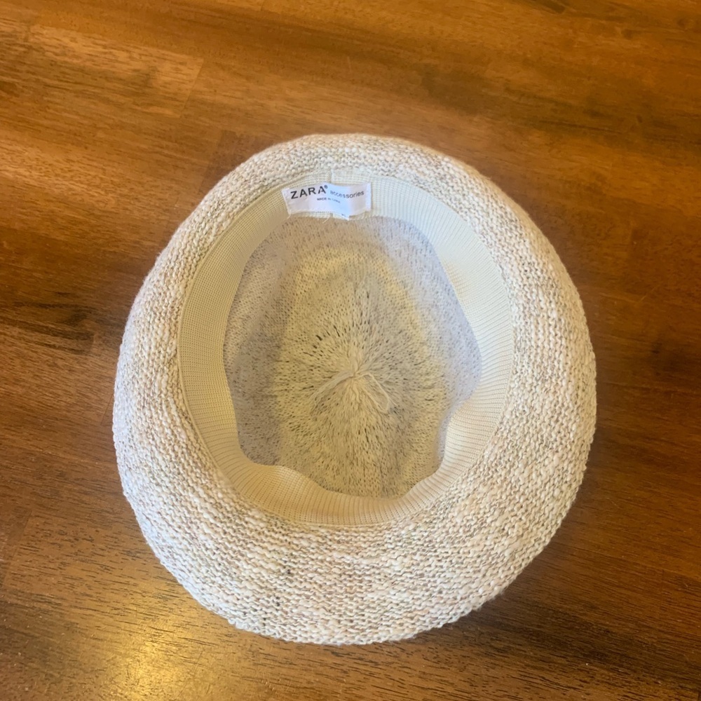 Zara Cream Knit Hat - Picture 5 of 11